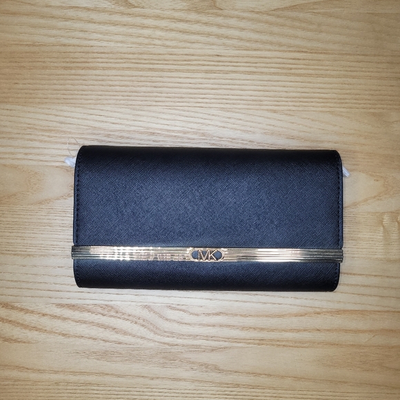 Michael Kors Black and Gold Wristlet - Picture 2 of 8